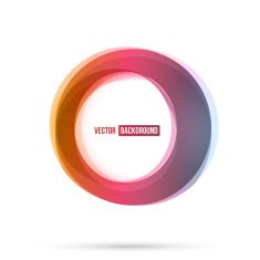 Set of round colorful vector shapes N3