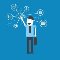 businessman global communication concept