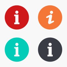 Vector modern information mark colorful icons set