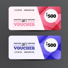 Gift voucher template Coupon design Vector illustration N3