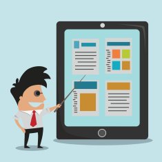 businessman pointing to the screen of a tablet-pc N2