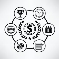 Business info graphic design clean vector