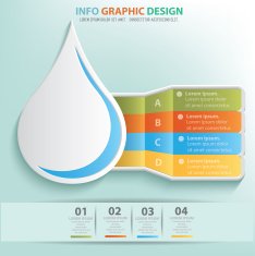 Water info graphic design clean vector