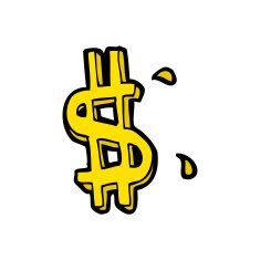 cartoon dollar symbol