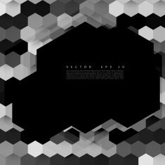 Vector abstract color 3d hexagonal