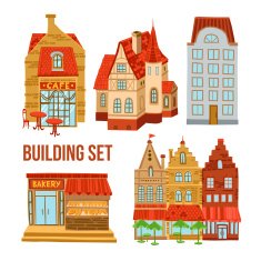 Old Town Buildings Set