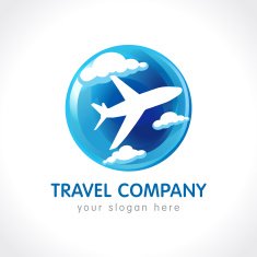 Travel company globe logo