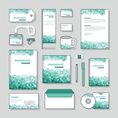 Bubble design identity template Stationery set and Business stationery