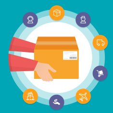 Logistics delivery illustration