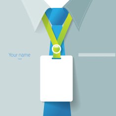 Blank name tag for put staff identification N2