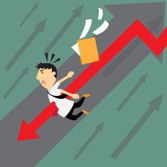 Business downtrend concept vector illustration
