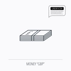 Cash icon Pound money sign N2