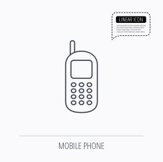Mobile phone icon Cellphone with antenna sign N2