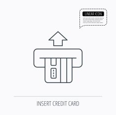 Insert credit card icon Shopping sign N2