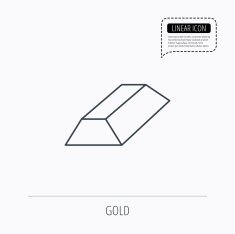 Gold bar icon Banking treasure sign N2