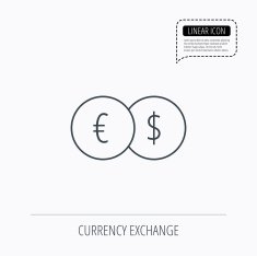 Currency exchange icon Banking transfer sign N3
