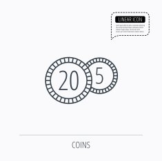 Coins icon Cash money sign N3