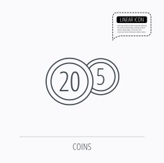Coins icon Cash money sign N5