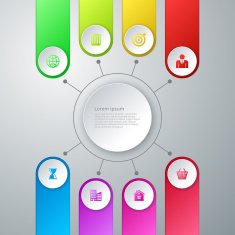 Vector illustration infographics eight options N2