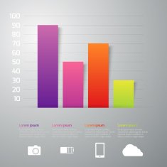 Vector illustration infographics 4 rectangles interest
