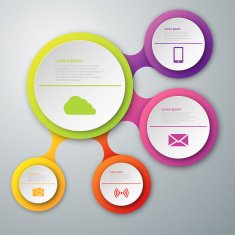 Vector illustration infographics paper circles
