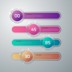 Vector illustration infographics glass slider N2