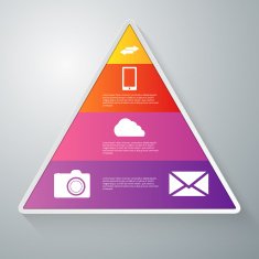 Vector illustration infographics paper triangle with sectors