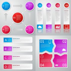 Vector illustration infographics A set of four templates