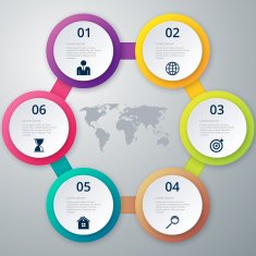 Vector illustration infographics six options