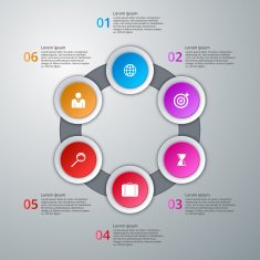 Vector illustration infographics six options N2