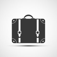 Vector icons suitcase