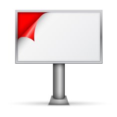 billboard on white