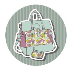 Vector travel bags