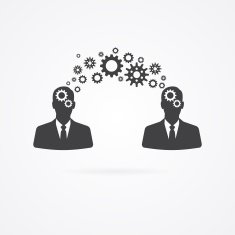 Two businessmen talking icon N3