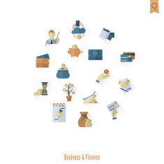 business and finance icon set N86