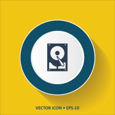 Hard Disk Vector Icon