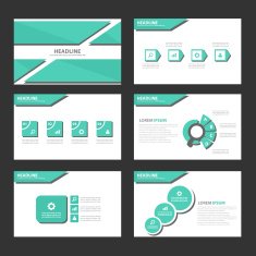 Green Multipurpose presentation template Infographic elements icon brochure flyer