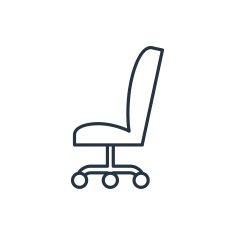 outline icon of office chair
