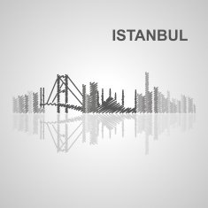Istanbul skyline for your design
