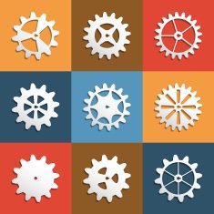 cogwheel set isolated