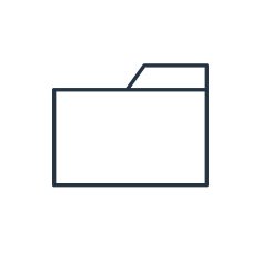 outline icon of folder