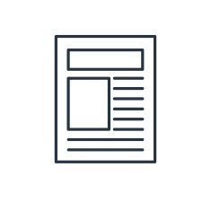 outline icon of newspaper article