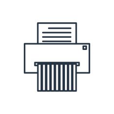 outline icon of shredder