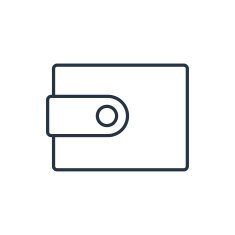 outline icon of wallet