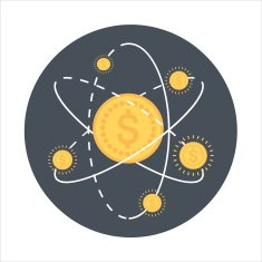 Money management theme flat style colorful vector icon for in N3