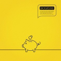 Piggy bank icon Money economy sign N3