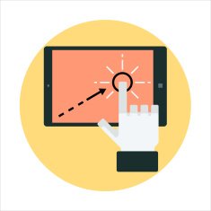 Interaction theme flat style colorful vector icon for info gr