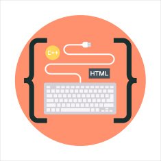 Coding theme flat style colorful vector icon for info graphic