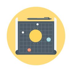 Project Development research discovery theme flat style colo
