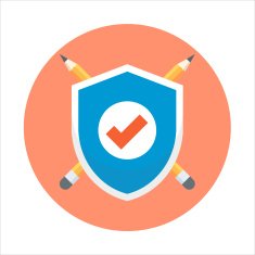 Security shield theme flat style colorful vector icon for in
